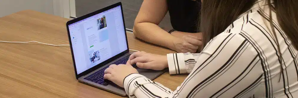 a web designer at work